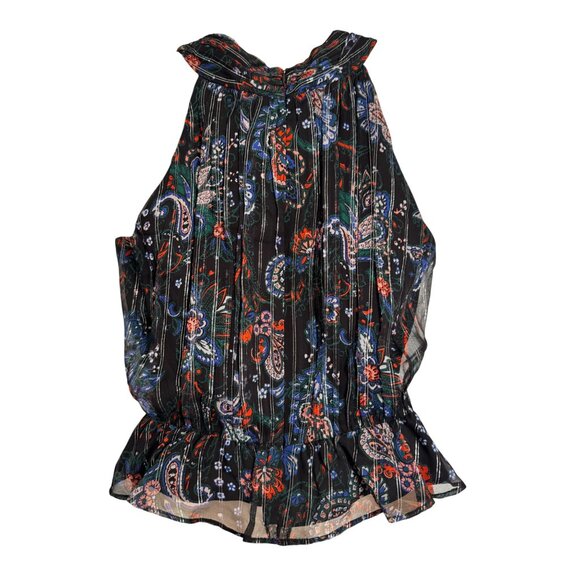 Veronica Beard Kailani Halter Metallic Top Size 10 Sleeveless NWT $398 - Picture 7 of 15